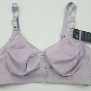 Bali Women's Classic Support Wire Free 38D Full Figure Bra Lavender DF3036 New